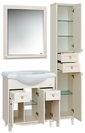 Шкаф-пенал Misty Шармель Л-Шрм05035-5812ЯП 40х200 напольный цвет бежевый