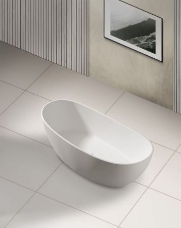 Ванна из искусственного камня Abber Stein AS9615-1.8 180х85 отдельностоящая овальная с ножками