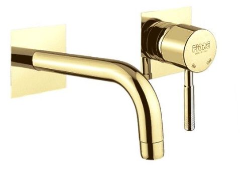 Смеситель для раковины Webert RI830605794 настенный золото