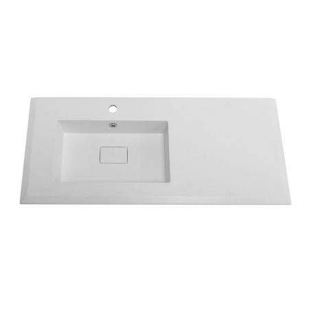 Раковина из искусственного камня Cezares 50213 100х50 подвесная цвет белый 1 отверстие под смеситель