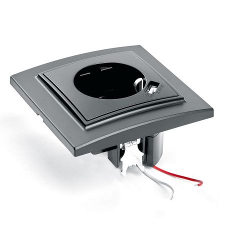 Розетка 1-местная с USB Stekker PST16-9011-03 39480