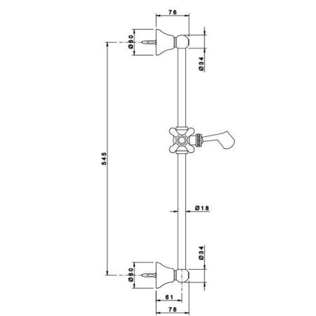 Душевая штанга Nicolazzi Doccia C8071CR цвет хром