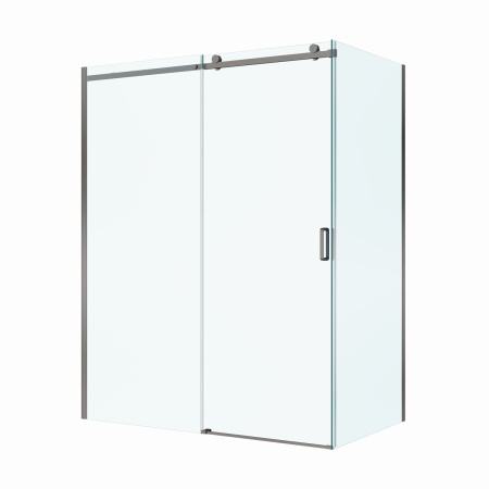 Душевой уголок BelBagno SOFT CLOSE-2 SOFT_CLOSE-2-AH-1-160/100-C-GM 160х100 стекло прозрачное профиль оружейная сталь без поддона