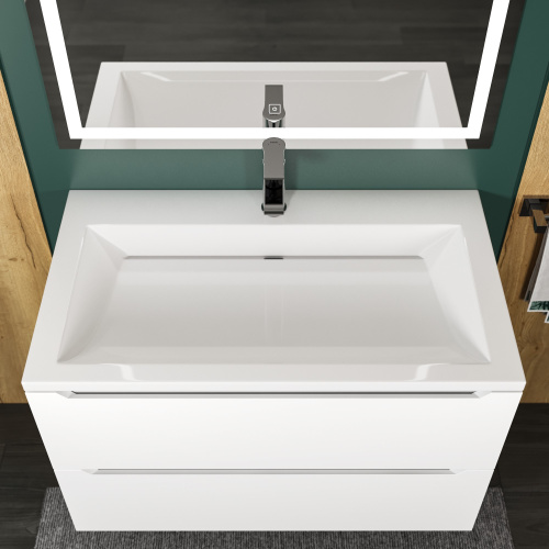 Раковина Uperwood Infinity 80 см RInfinity80wg полувстраиваемая цвет белый - фото 3