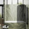 Душевая шторка на ванну Maybah Glass MGV-128-6у 35х140 стекло тонированное профиль черный ориентация универсальная