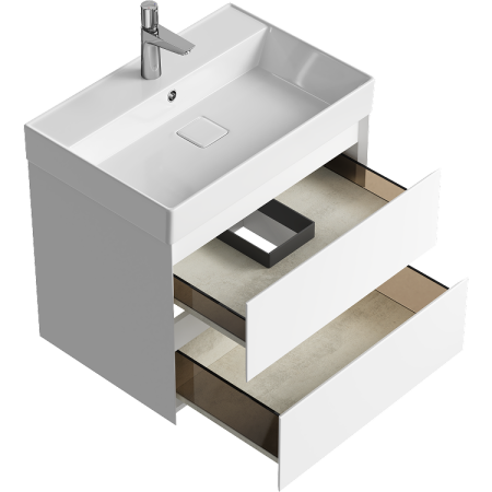 Тумба под раковину Aqwella Y GE01652WM 66х47х63 подвесная