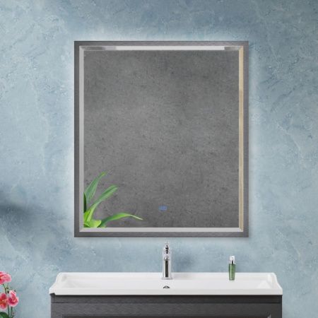 Зеркало с подсветкой Cezares CZR-SPC-INT-800-900-LED-TCH-WARM-TIT 80х90 подвесное