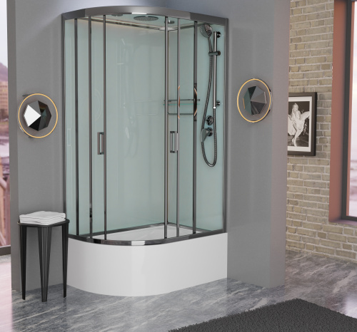 Душевая кабина Frank 189009 120х80 с крышей ориентация правая - фото 2 Душевая кабина Frank 189009 120х80 с крышей ориентация правая - фото 2