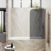 Душевая шторка на ванну Maybah Glass MGV-128-2у 35х140 стекло тонированное профиль бронза ориентация универсальная