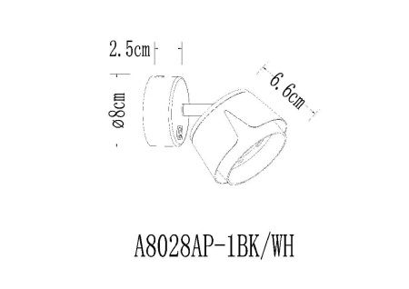 Спот Arte Lamp Amaks (Амакс) A8028AP-1BK