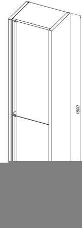 Шкаф-пенал Allen Brau Fantasy 2.0 1.11007.PWM 2.0 40х180 подвесной цвет серый