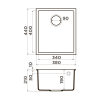 Кухонная мойка Omoikiri Bosen 38-U 4997204 40х20 цвет коричневый поверхность матовая