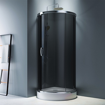 Душевой уголок Am.Pm Like W83G-333-095CG 95х95 стекло тонированное профиль хром глянцевый без поддона