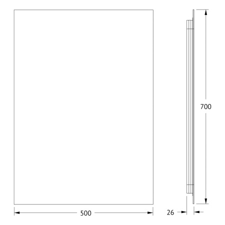 Зеркало в ванную Defesto GLOW DF 2504 50х70