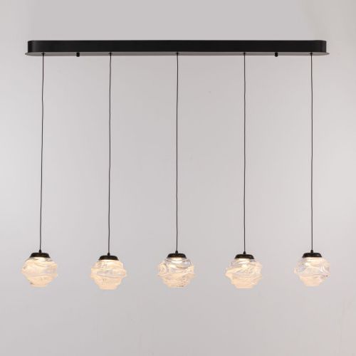 Светильник подвесной Delight Collection MD25030003-5B matt black/clear - фото 2