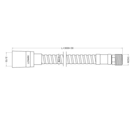 Душевой шланг LeMark LE8065S хром