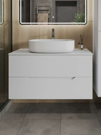 Тумба с раковиной Orange Line Li-100TuwMDF+B08-600W 100х50