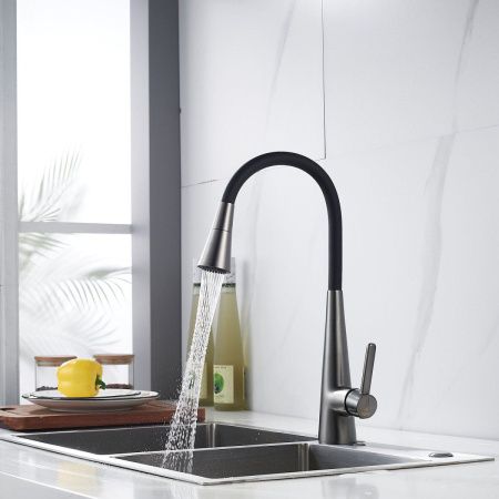 Смеситель для кухни Rose R213T на мойку оружейная сталь