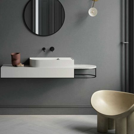 Смеситель для раковины Vincea Desire VBFW-1D1MB встраиваемый в стену черный