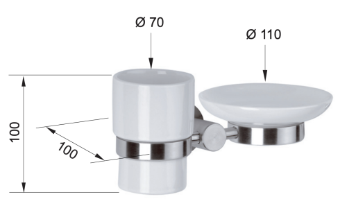 Стакан Remer Minimal INOX Mi17INOXCR - фото 2