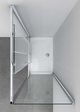 Душевой уголок Vincea Soft VSR-3SO1015CL 150х80 стекло прозрачное профиль хром глянцевый без поддона