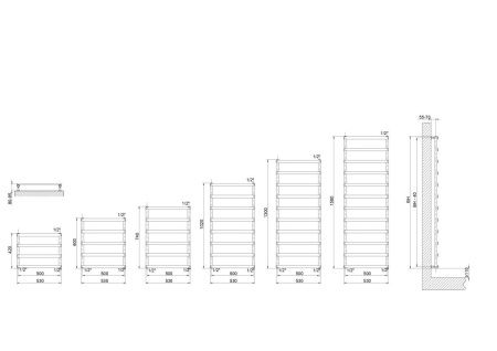 Полотенцесушитель водяной Cordivari Alessandra 3551680400006 55х160 хром