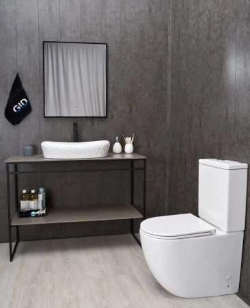 Раковина керамическая Gid Creativo 51222 60х40 накладная цвет белый без отверстий под смеситель