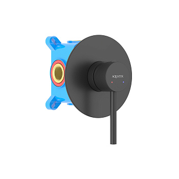 Смеситель для душа Aquatek ЕВРОПА AQ1366MB встраиваемый в стену черный матовый