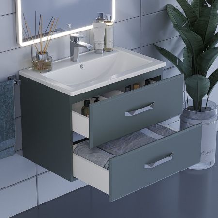 Тумба под раковину Uperwood Foster 291020521 70х50 подвесная цвет серый