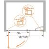 Душевая дверь Cezares ELENA ELENA-W-B-11-30+70-C-Cr 100х195 стекло прозрачное профиль хром