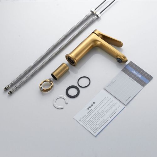 Смеситель Shevanik S43G S4301G на раковину золото - фото 4