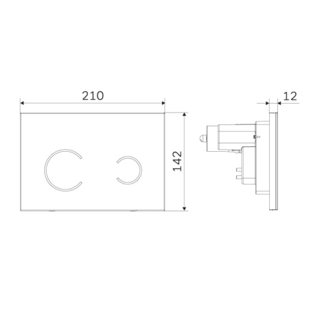 Клавиша смыва сенсорная Am.Pm Touch Pro I0450B38 цвет черный