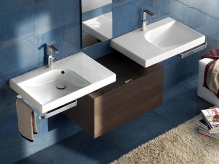 Раковина из сантехнического фаянса Hatria GRANDANGOLO Y0XK01 80х50 подвесная цвет белый