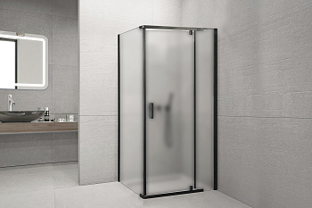 Душевой уголок Royal Bath HPVD RB9100HPVD-C-BL 100х90 стекло матовое профиль черный без поддона Душевой уголок Royal Bath HPVD RB9100HPVD-C-BL 100х90 стекло матовое профиль черный без поддона