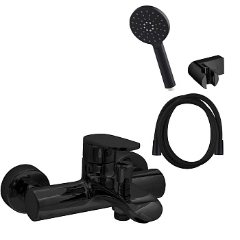 Смеситель для ванны AQG Beta 01BE2417NG настенный черный матовый