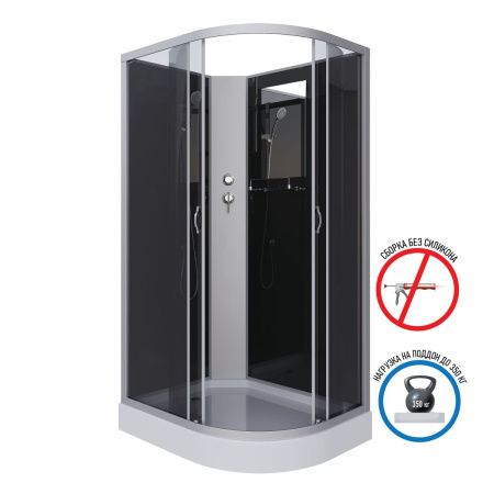 Душевая кабина Niagara Classic 35121433LBK 120х80 асимметричная без крыши ориентация левая
