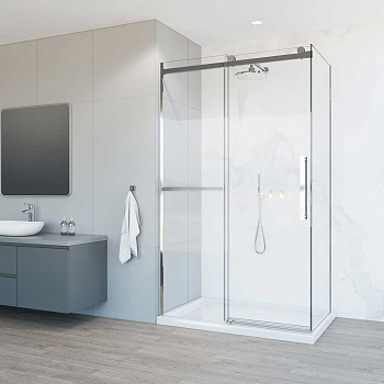 Душевой уголок Vincea Como Soft VSR-1CS1013CL 130х100 стекло прозрачное профиль хром глянцевый без поддона