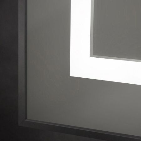 Зеркало с подсветкой BelBagno Kraft SPC-KRAFT-500-800-SENS-NERO 50х80 подвесное