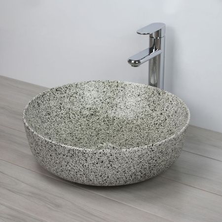 Раковина из сантехнического фарфора Melana A428-CV14-803 40х40 накладная цвет многоцветный без отверстий под смеситель