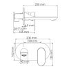 Смеситель для раковины Wasserkraft Elbe 7400 7430 встраиваемый в стену черный