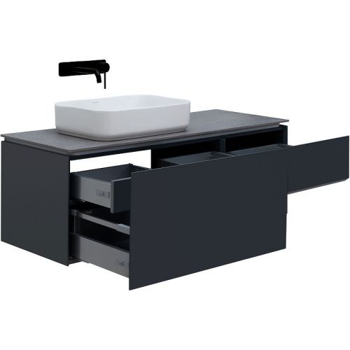 Тумба под раковину Allen Brau Infinity 1.21006.AM 120х50 подвесная цвет черный - фото 3