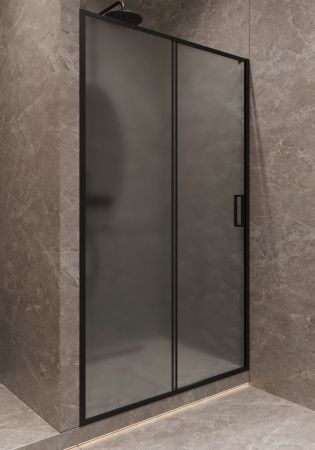 Душевая дверь Timo T02 120х195 стекло матовое профиль черный