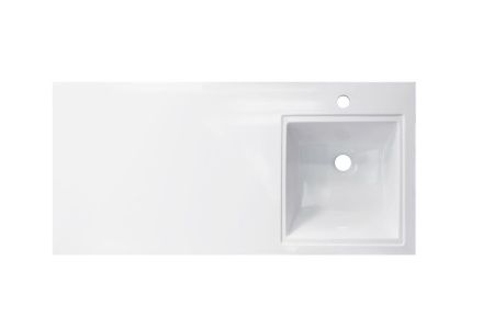 Раковина из искусственного камня Эстет Даллас ФР-00002062 100х50 накладная цвет белый 1 отверстие под смеситель