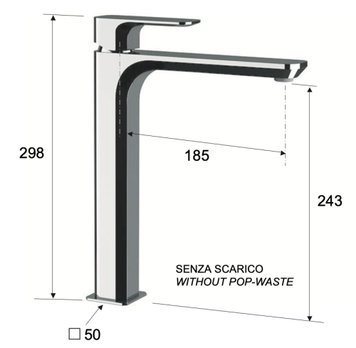 Смеситель Daniel Tiara TA607BCR на раковину хром - фото 2