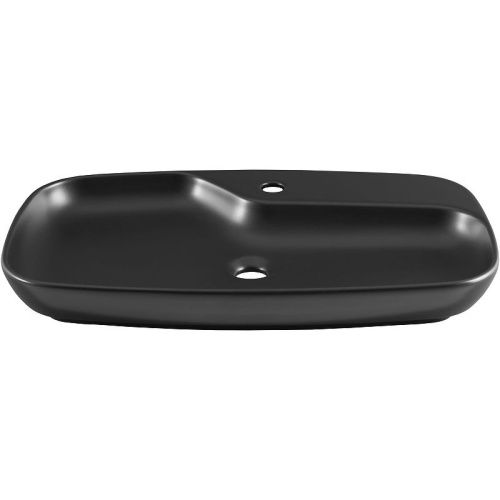 Раковина керамическая Allen Brau Liberty 4.32011.31 70х40 накладная цвет черный 1 отверстие под смеситель - фото 4