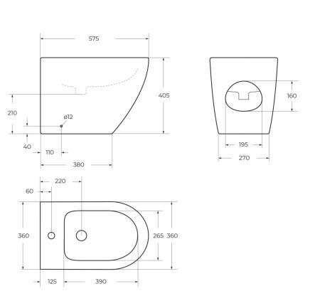 Биде напольное BelBagno SFERA-R BB2141B цвет белый