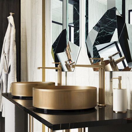 Смеситель Gessi Venti20 65003#710 на раковину латунь