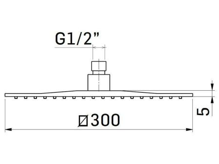 Верхний душ Mamoli Euclide 855S001 30х30 нержавеющая сталь