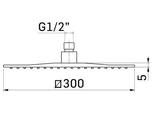 Верхний душ Mamoli Euclide 855S001 сталь глянцевая - фото 2