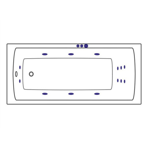 Ванна гидромассажная Excellent AQUARIA WAEX.AQU17.SMART.WH 170х75  прямоугольная - фото 2